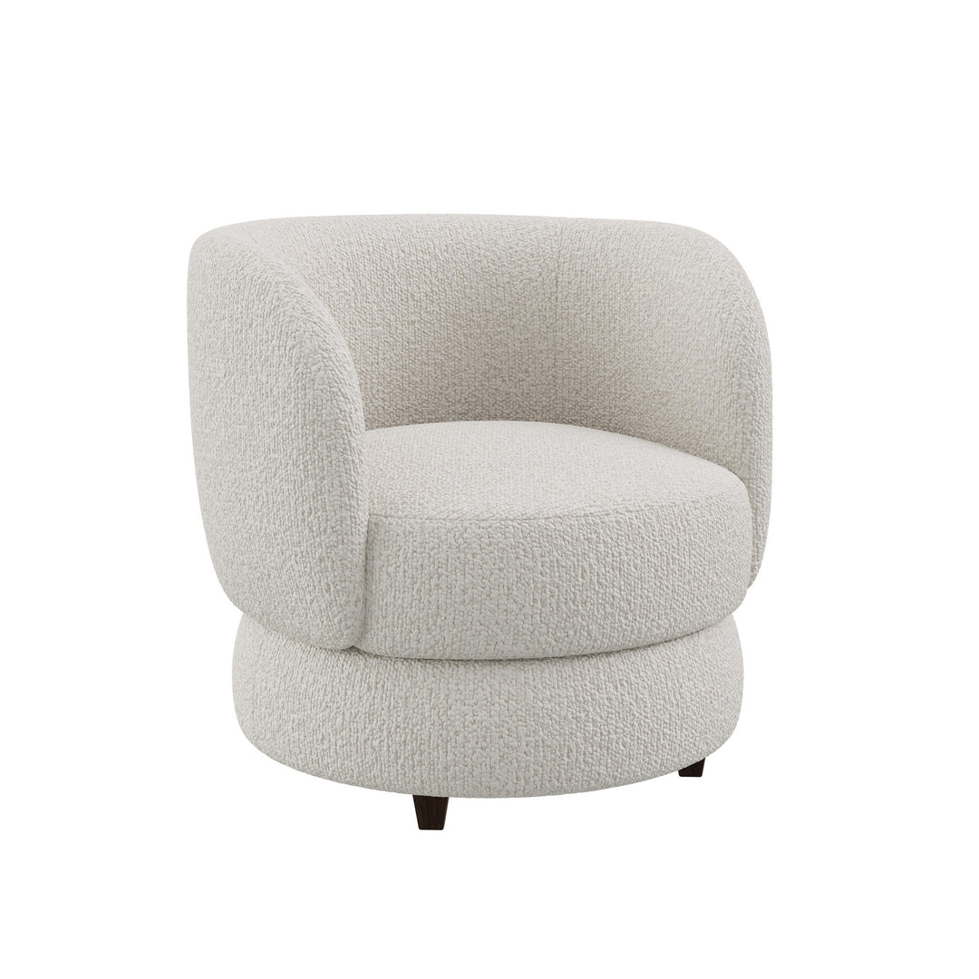 Dôme Deco SYDNEY Drehsessel in Creme – moderner Drehsessel mit Loungekomfort