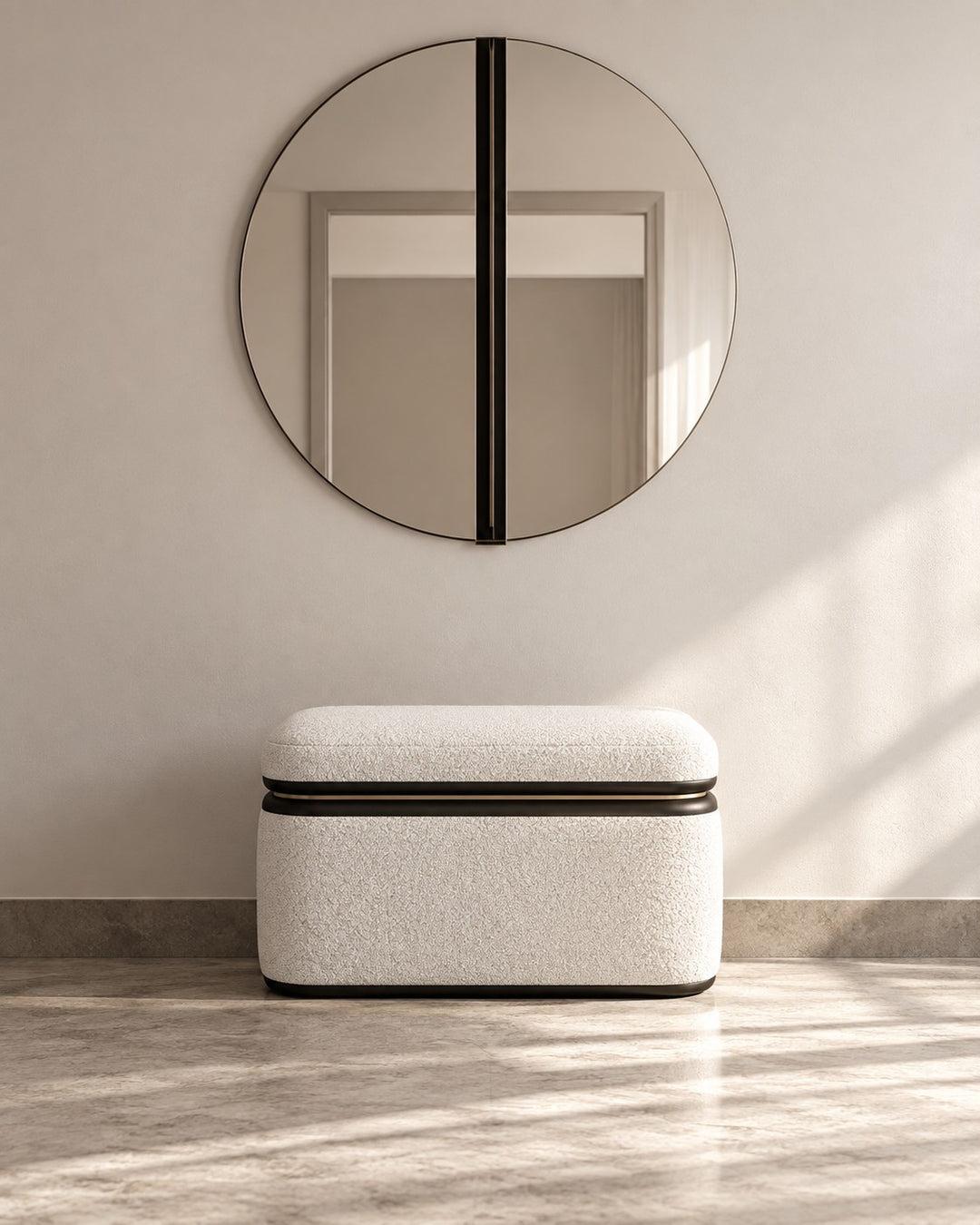 Casa Magna SERENE padded stool – 70 × 45 × 42 cm