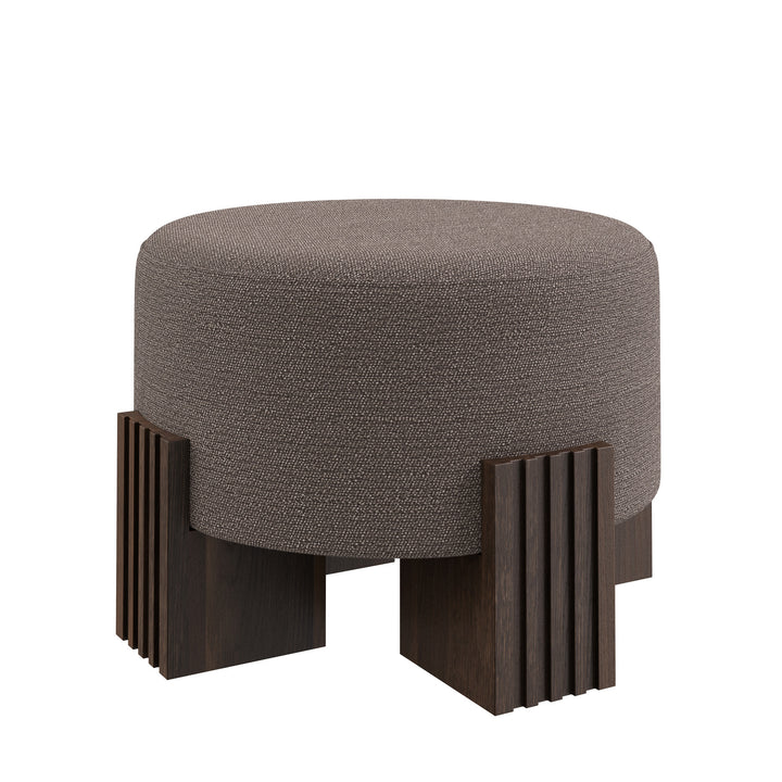 Dôme Deco CLARK Hocker in Creme – Designhocker für moderne Wohnräume