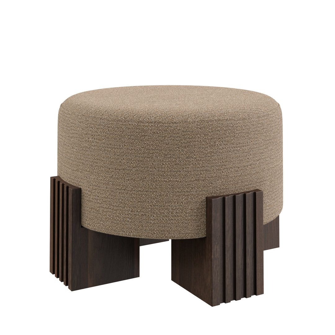 Dôme Deco CLARK Hocker in Creme – Designhocker für moderne Wohnräume