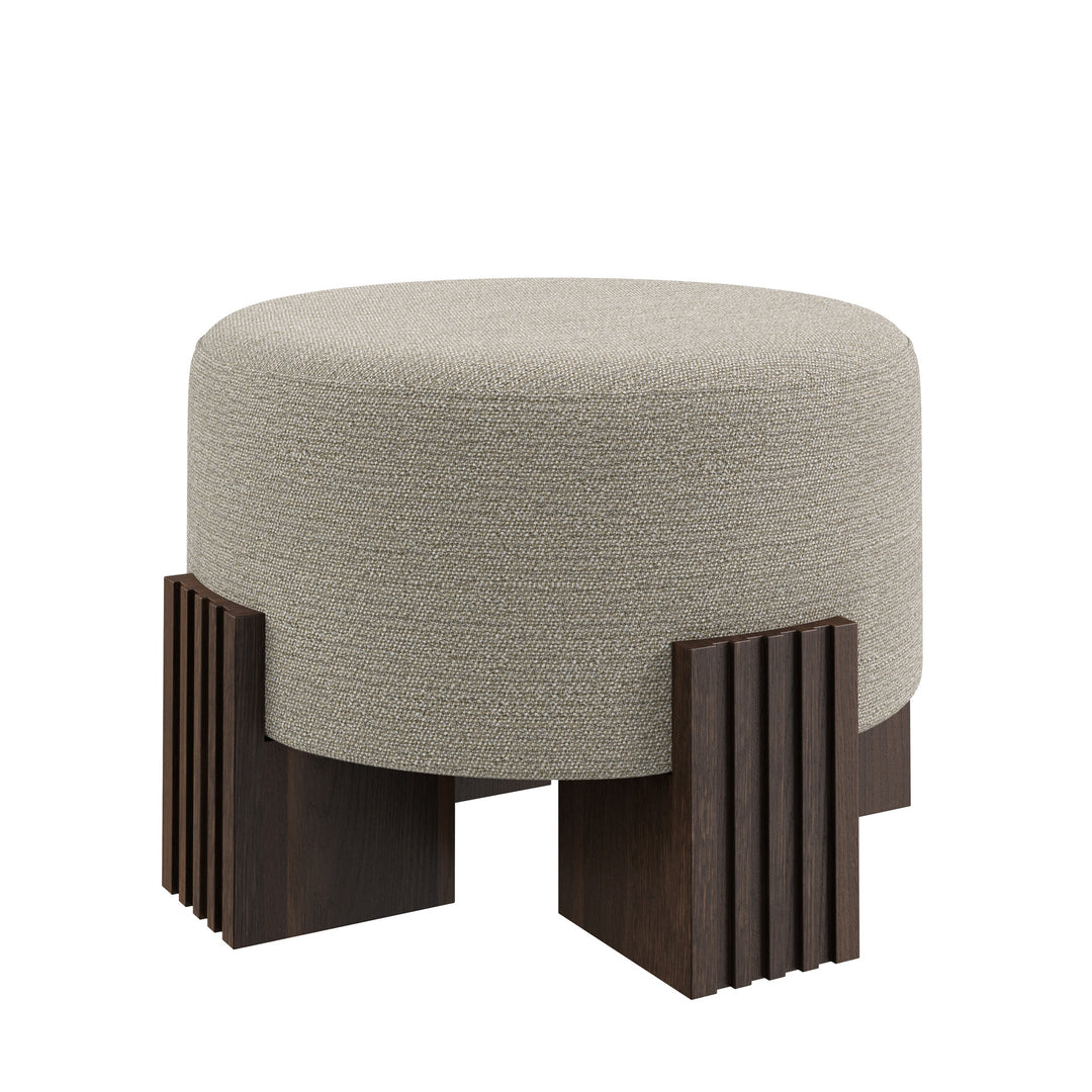 Dôme Deco CLARK Hocker in Creme – Designhocker für moderne Wohnräume