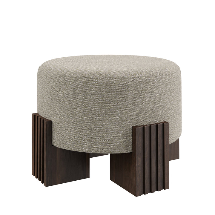 Dôme Deco CLARK Hocker in Creme – Designhocker für moderne Wohnräume