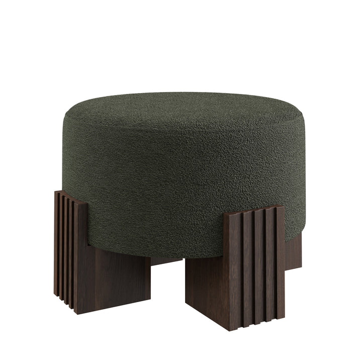 Dôme Deco CLARK Hocker in Creme – Designhocker für moderne Wohnräume