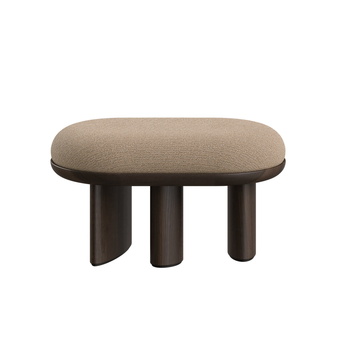 Dôme Deco DECLAN Hocker in Creme – Designhocker für moderne Wohnräume