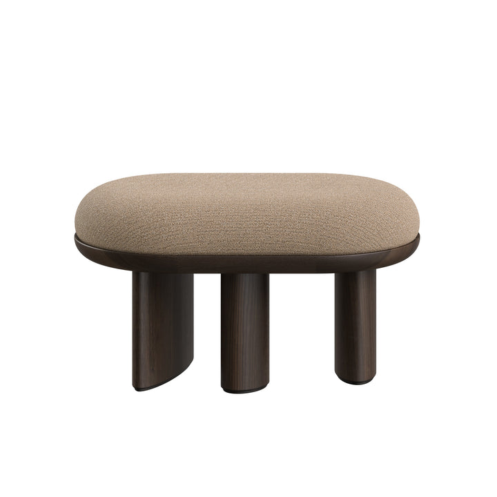Dôme Deco DECLAN Hocker in Creme – Designhocker für moderne Wohnräume
