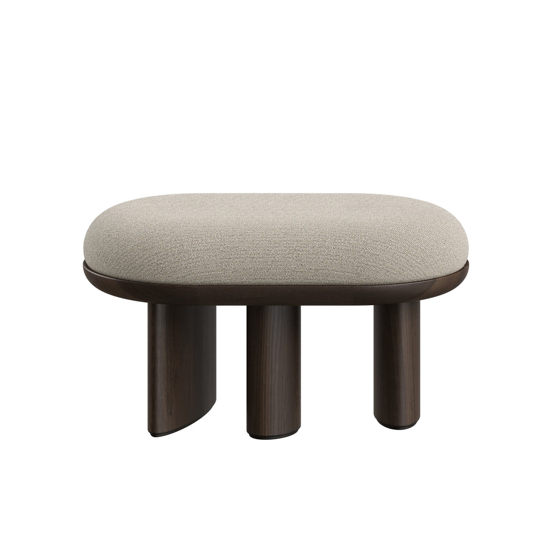 Dôme Deco DECLAN Hocker in Creme – Designhocker für moderne Wohnräume
