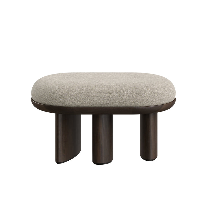 Dôme Deco DECLAN Hocker in Creme – Designhocker für moderne Wohnräume
