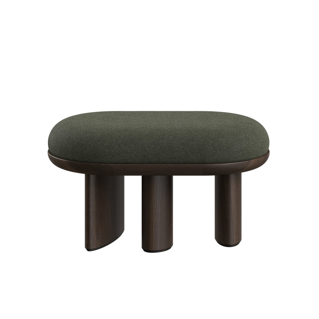 Dôme Deco DECLAN Hocker in Creme – Designhocker für moderne Wohnräume