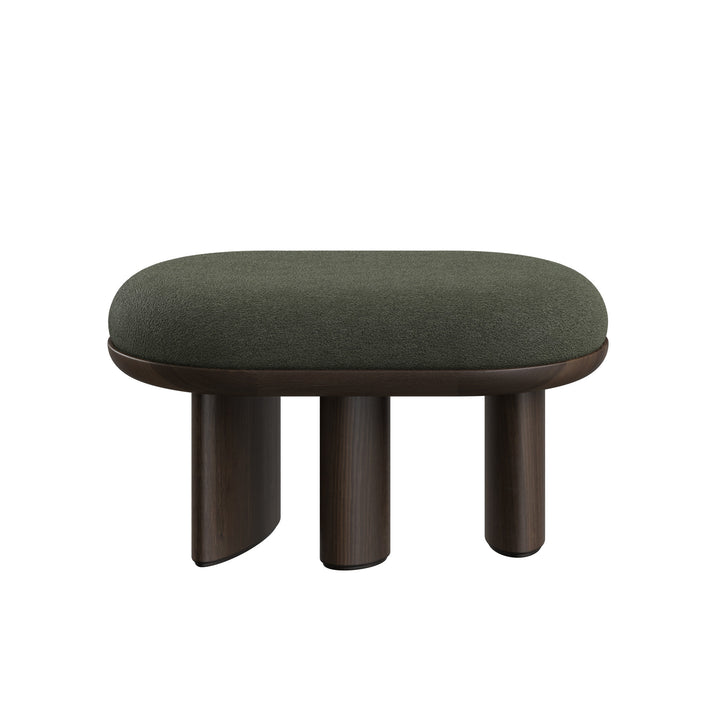 Dôme Deco DECLAN Hocker in Creme – Designhocker für moderne Wohnräume