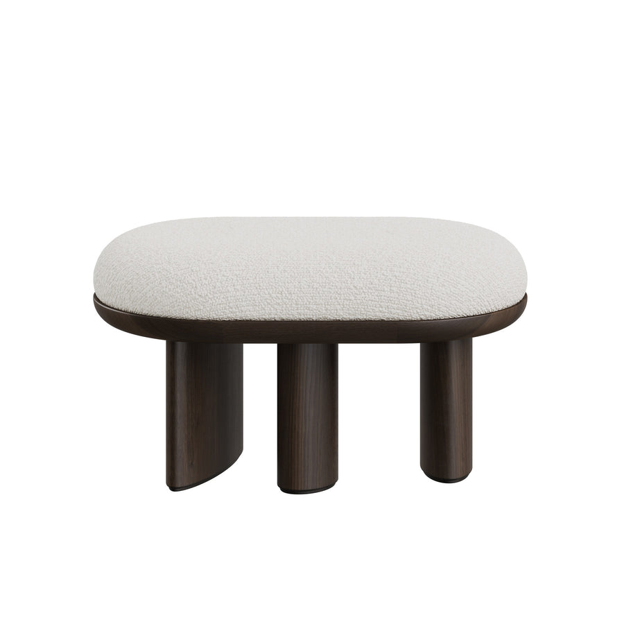 Dôme Deco DECLAN Hocker in Creme – Designhocker für moderne Wohnräume