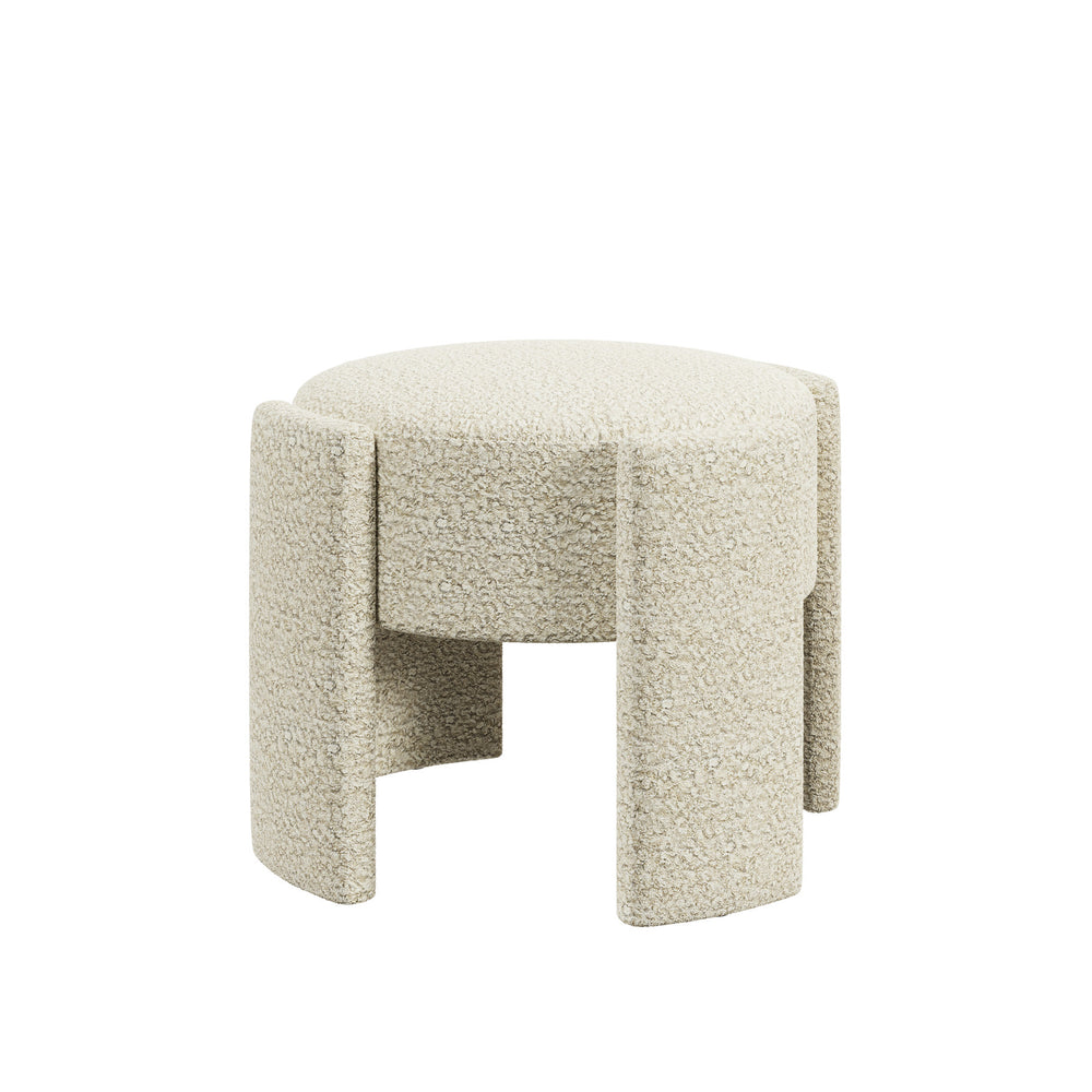 Dôme Deco ALDO Hocker in Creme – Designhocker für moderne Wohnräume