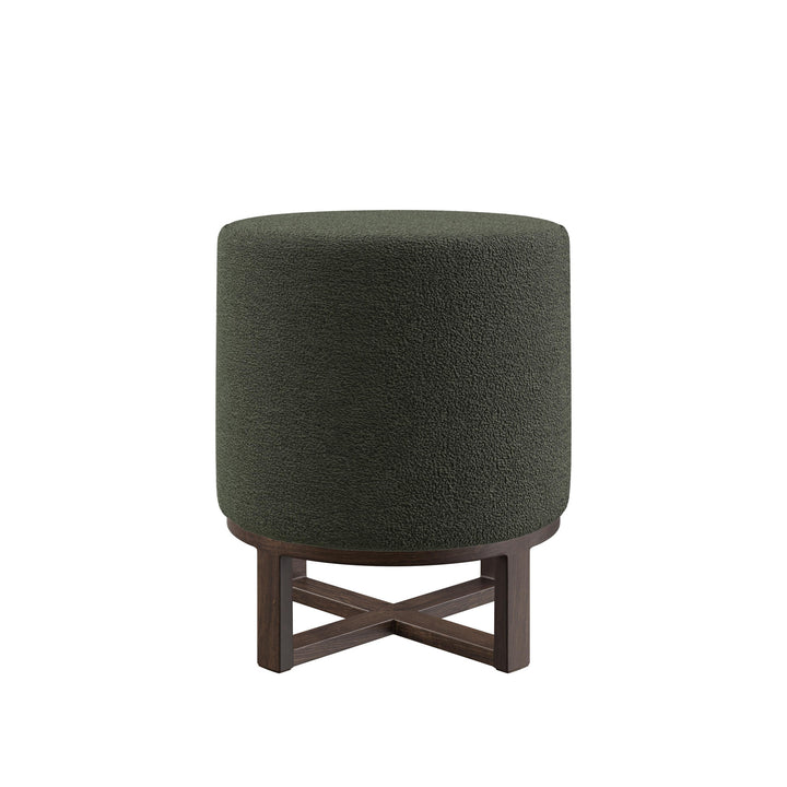 Dôme Deco FLYNN Hocker in Creme – Designhocker für moderne Wohnräume