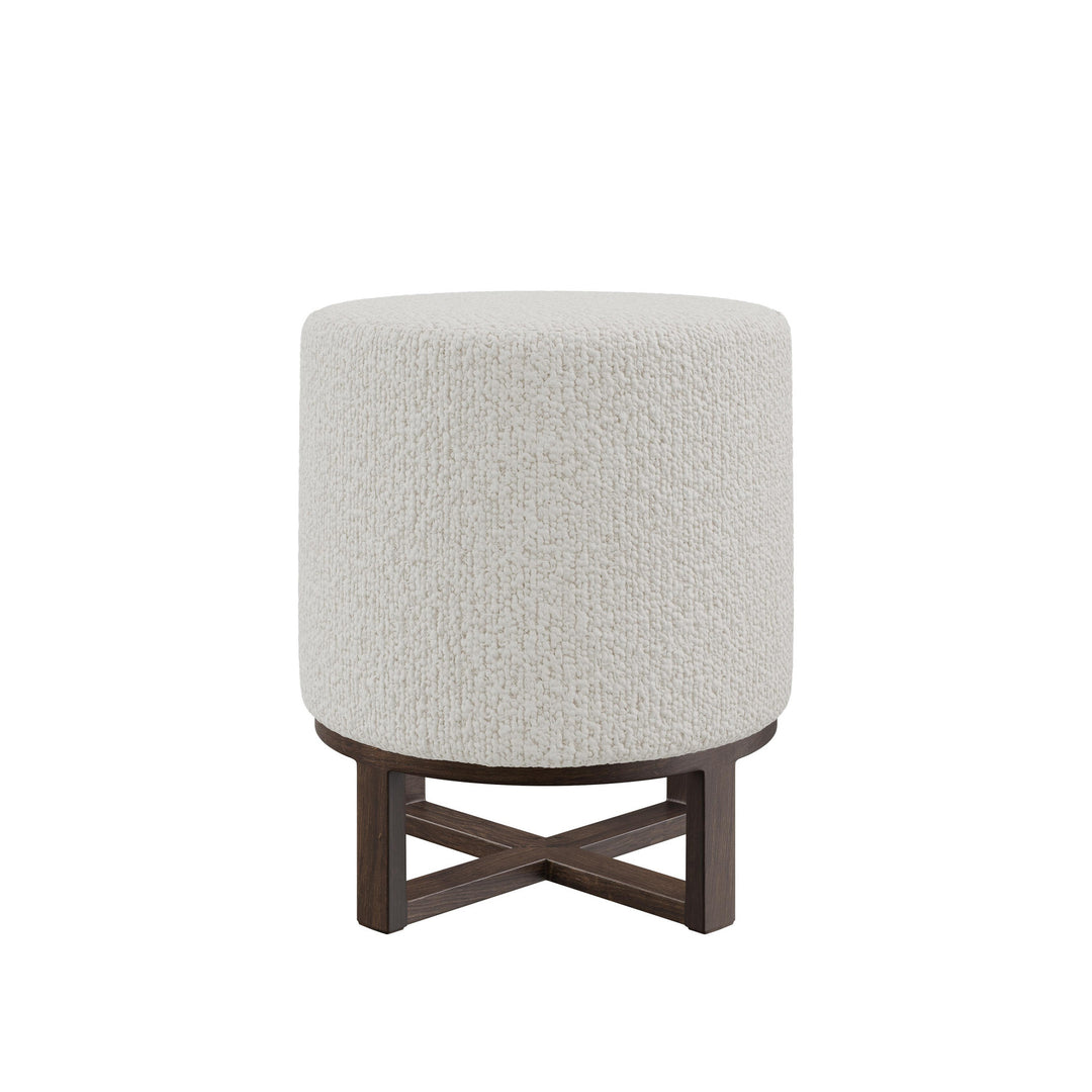 Dôme Deco FLYNN Hocker in Creme – Designhocker für moderne Wohnräume