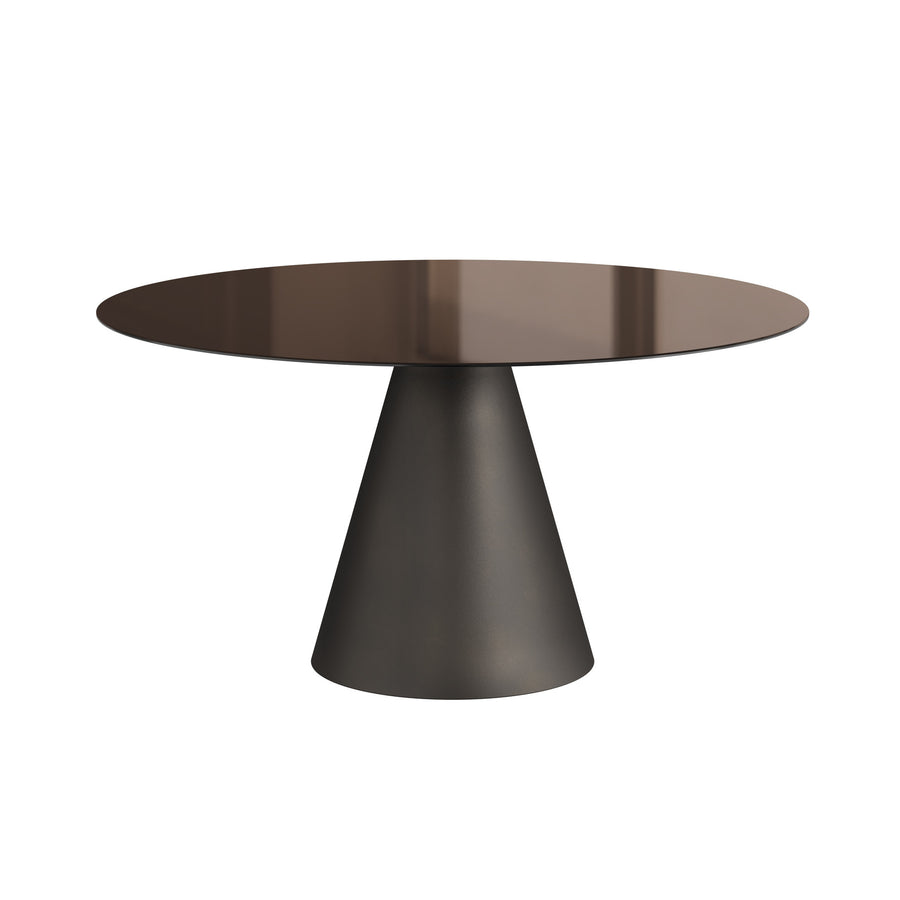 Dôme Deco DIVO Esstisch M in Dunkelbraun, Medium – moderner Design-Esstisch