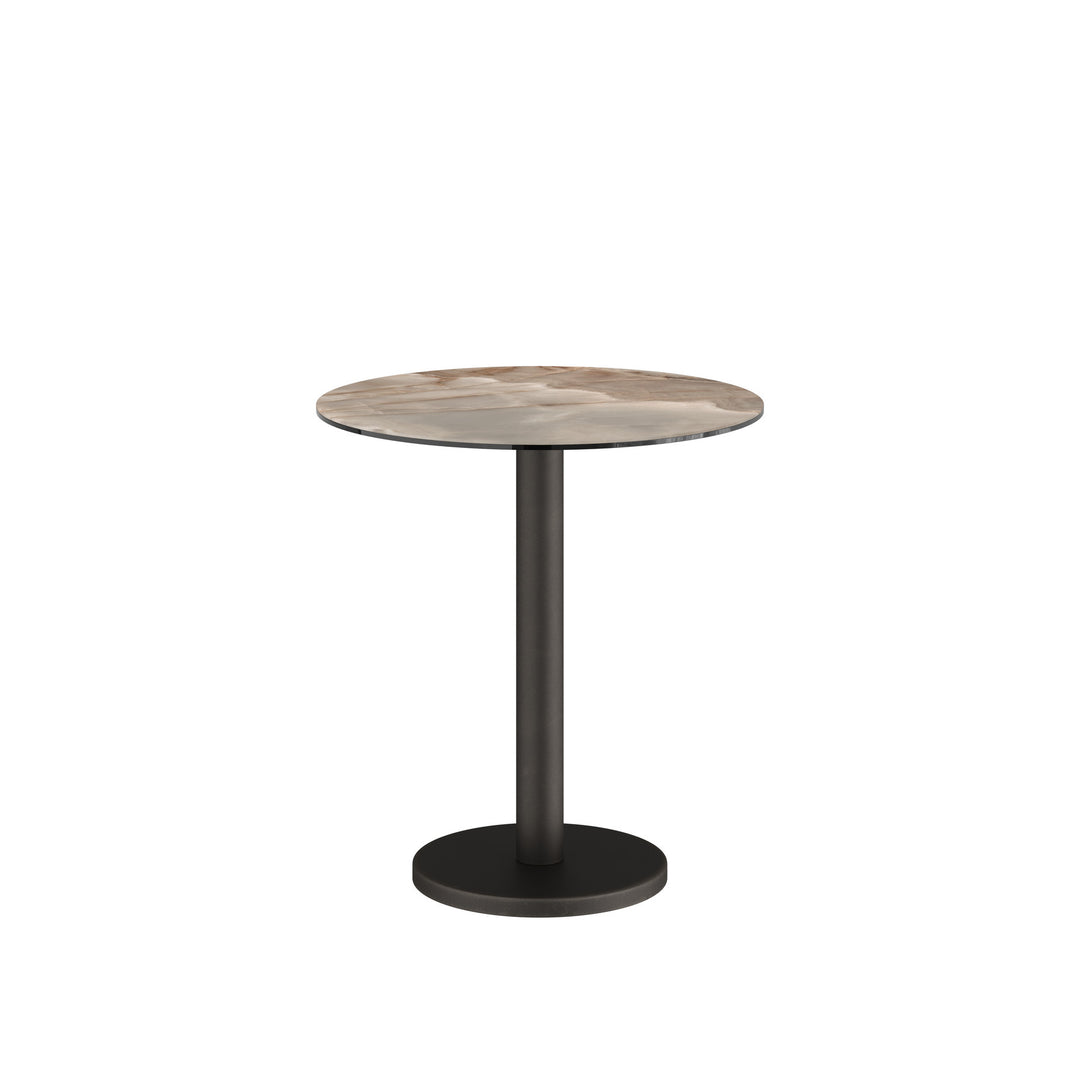 Dôme Deco BARI Bistrotisch rund in Choco – moderner Design-Esstisch
