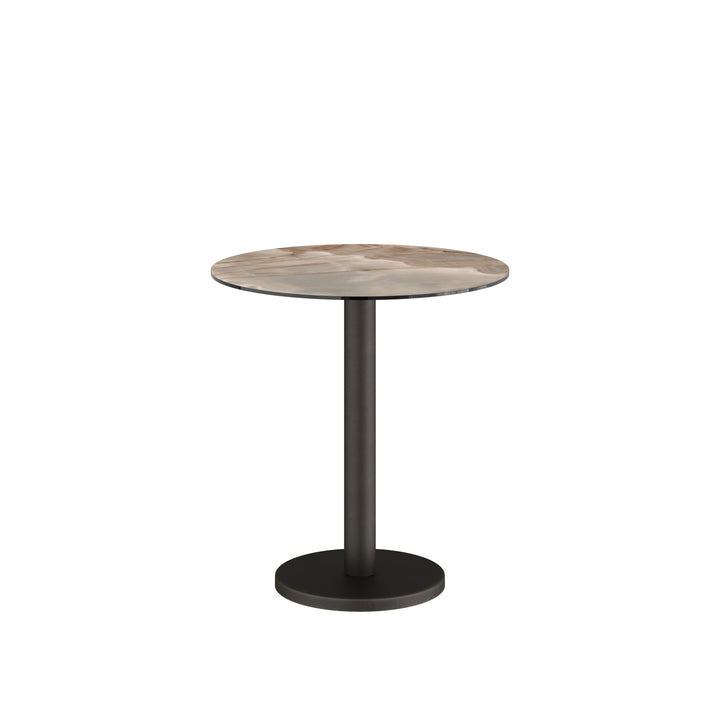 Dôme Deco BARI Bistrotisch rund in Choco – moderner Design-Esstisch