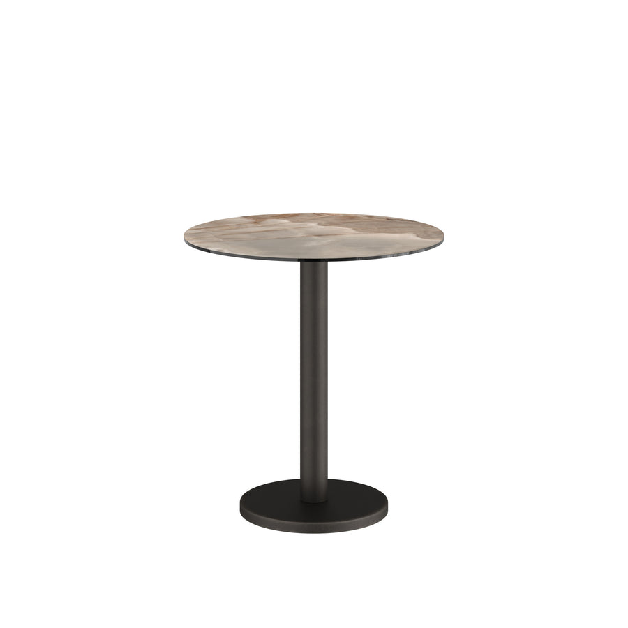 Dôme Deco BARI Bistrotisch rund in Choco – moderner Design-Esstisch