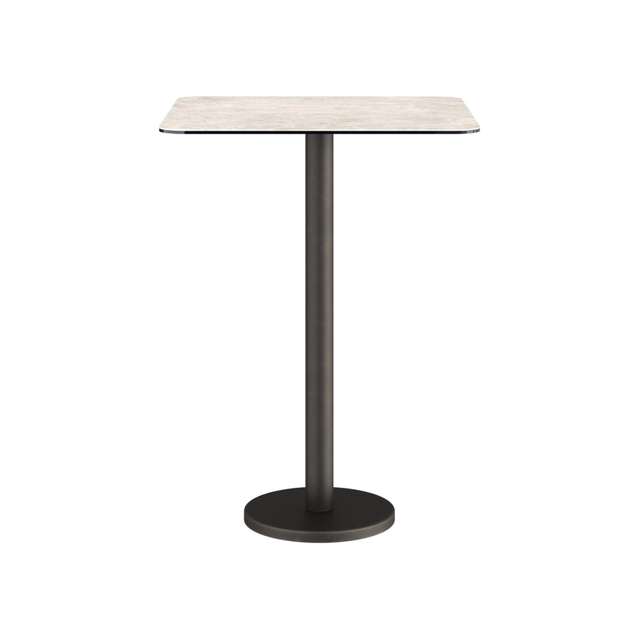 Dôme Deco BARI Bartisch quadratisch - 80cm in Creme – moderner Design-Bartisch für Bar- und Essbereiche