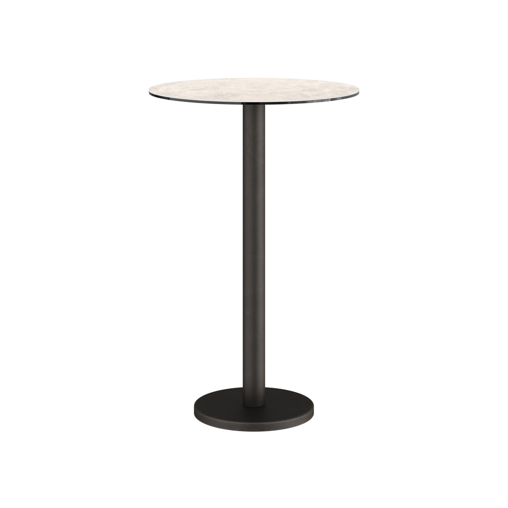 Dôme Deco BARI Bartisch rund in Creme – moderner Design-Bartisch für Bar- und Essbereiche