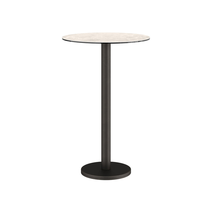Dôme Deco BARI Bartisch rund in Creme – moderner Design-Bartisch für Bar- und Essbereiche