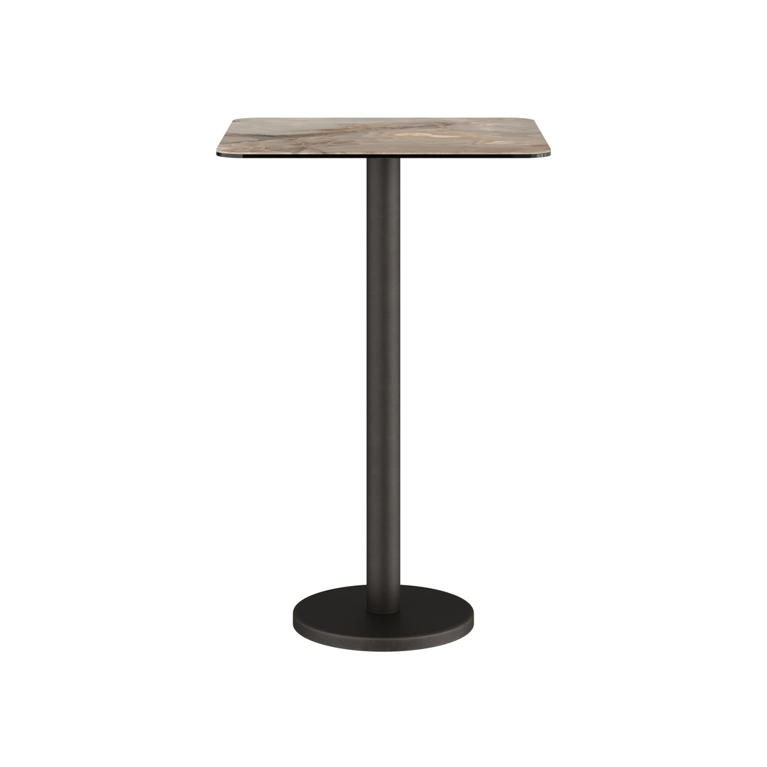 Dôme Deco BARI Bartisch quadratisch in Choco – moderner Design-Bartisch für Bar- und Essbereiche