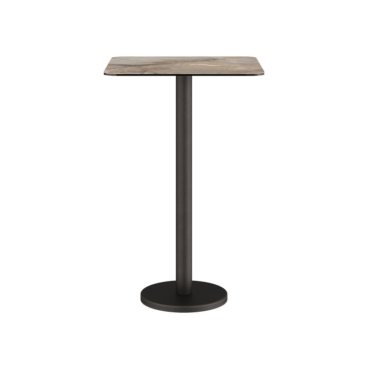 Dôme Deco BARI Bartisch quadratisch in Choco – moderner Design-Bartisch für Bar- und Essbereiche