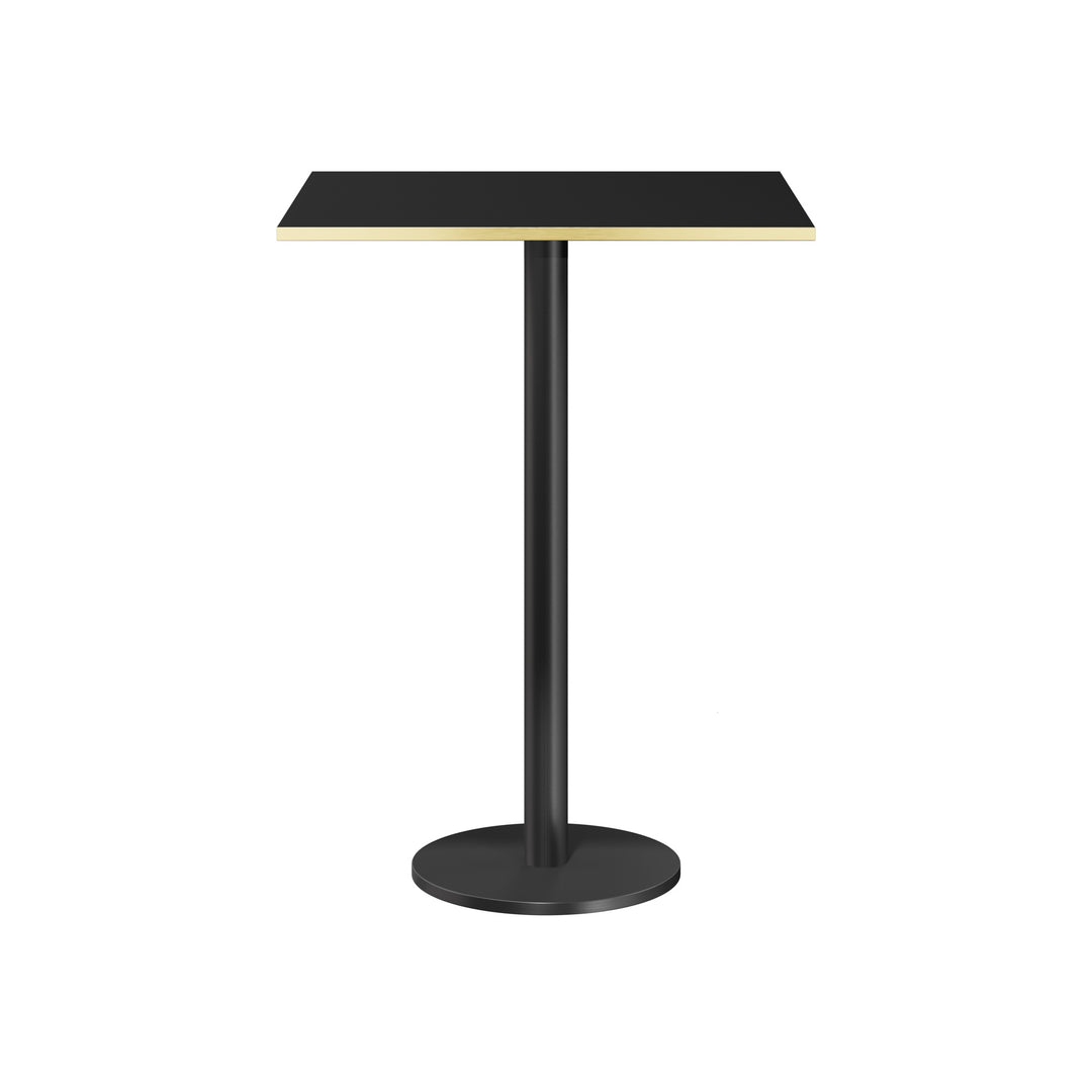 Dôme Deco MARAIS Bartisch quadratisch in Schwarz – moderner Design-Bartisch für Bar- und Essbereiche