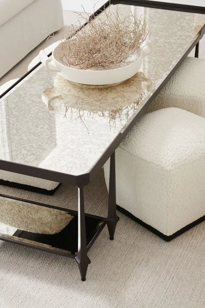 Caracole Upholstered Stool Ottoman UPH-019-051-A from Instylior