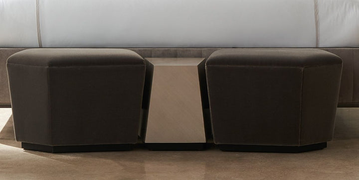 Caracole Side Table Stool Ottoman UPH-422-046-A by Instylior