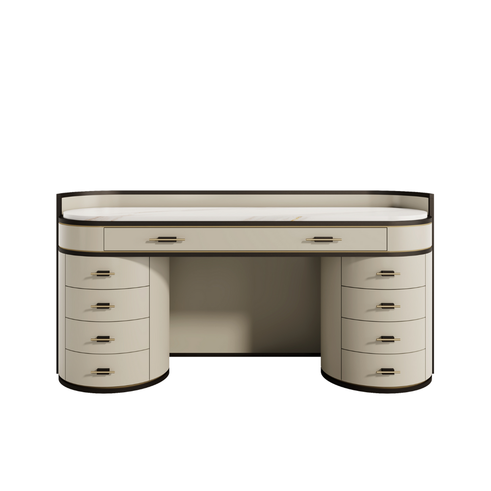 Casa Magna VALERIAN Schminktisch Stein Kategorie A – 174 × 54 × 83 cm – Ansicht 2