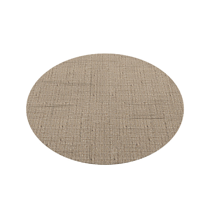 Dôme Deco VOLGA Teppich 300 in Natur – runder Designteppich für elegante Wohnräume