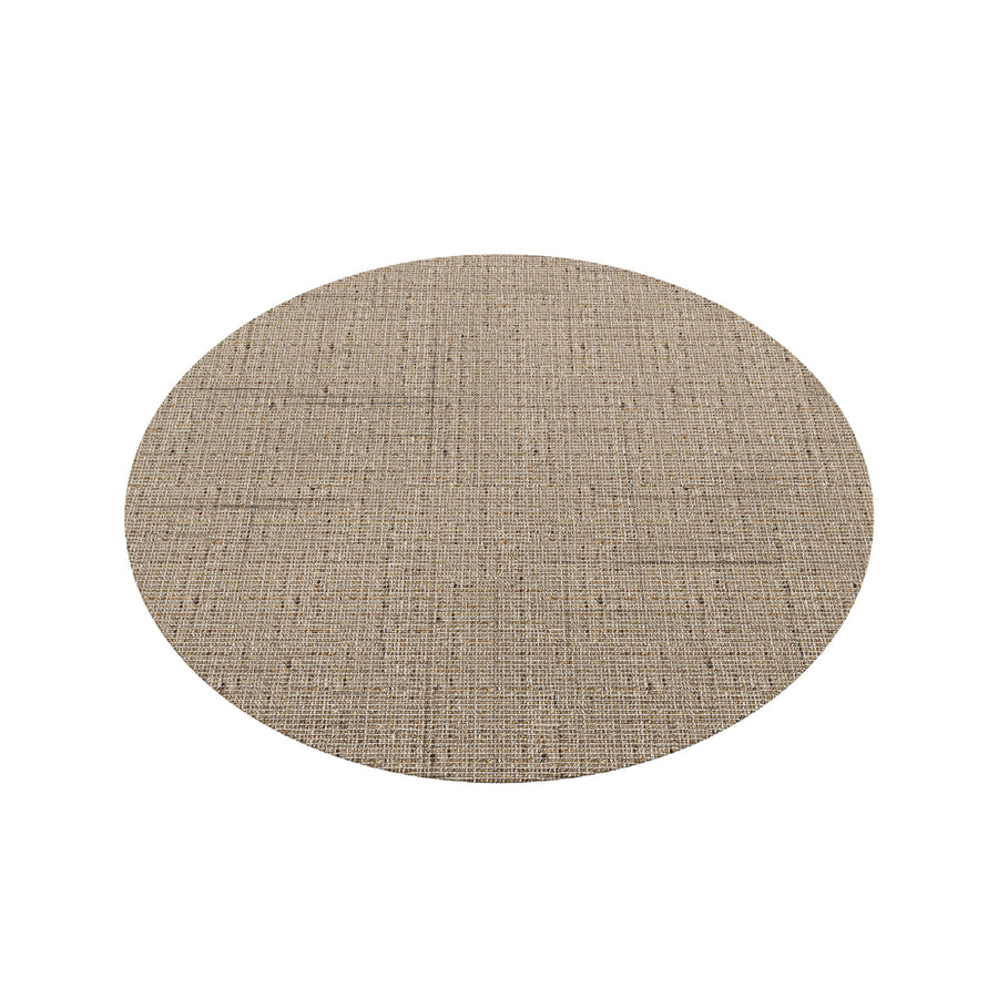 Dôme Deco VOLGA Teppich 300 in Natur – runder Designteppich für elegante Wohnräume