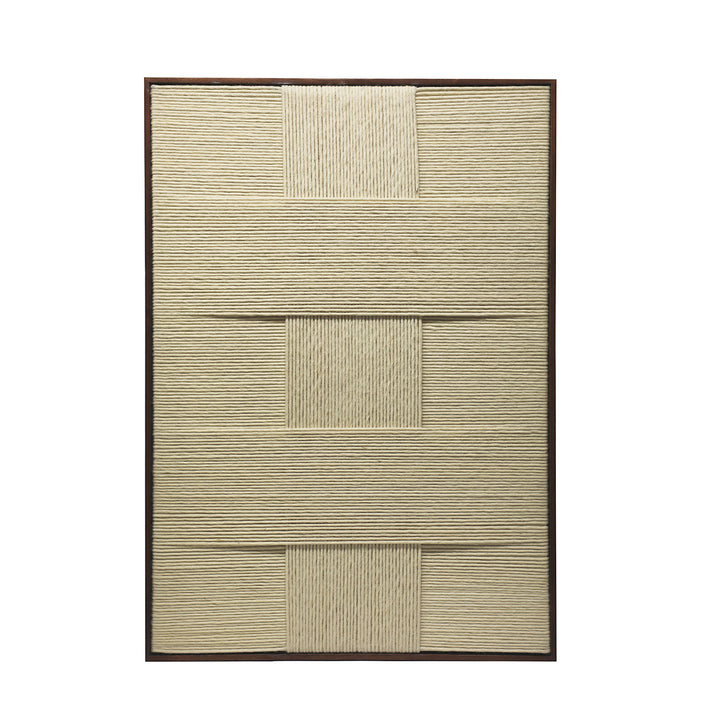 Dôme Deco MAZE Wandbild I in Beige – abstraktes Wandbild für moderne Interieurs