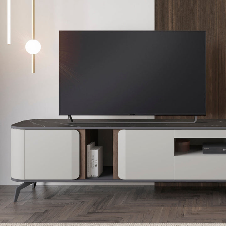 Evanyrouse Tepui TV-Möbel 2 Türen + 1 Schubladen 210 cm mit Füßen – Lifestyleansicht 4