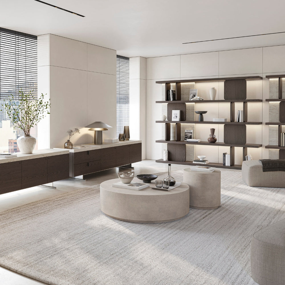 Evanyrouse Blanc kurz Regal mit Beleuchtung – Lifestyleansicht 2