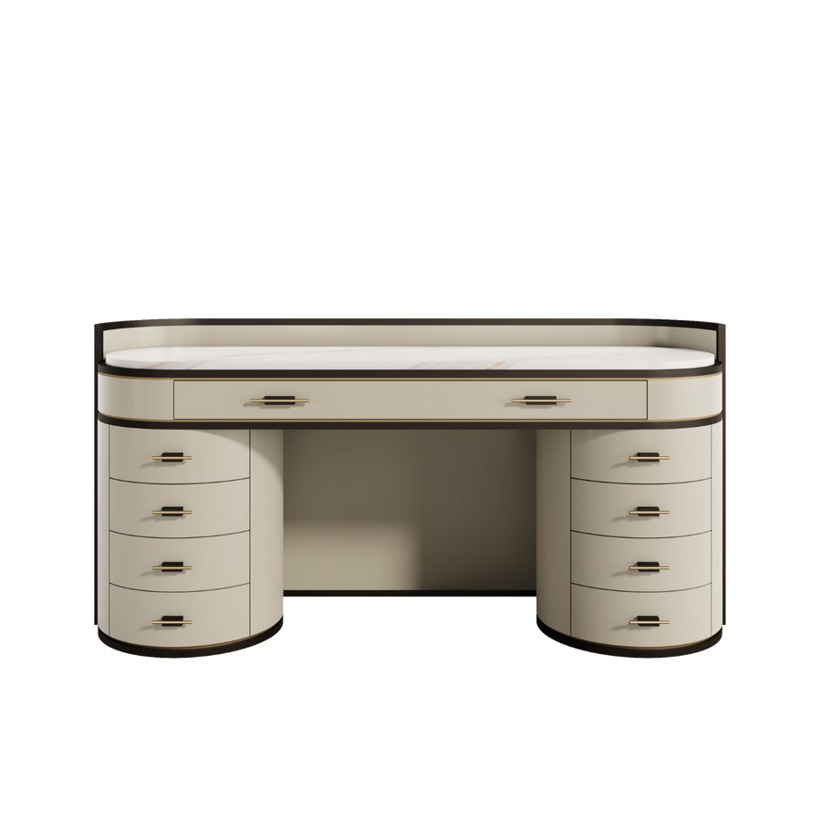 Casa Magna VALERIAN Schminktisch Stein Kategorie B – 174 × 54 × 83 cm – Ansicht 1