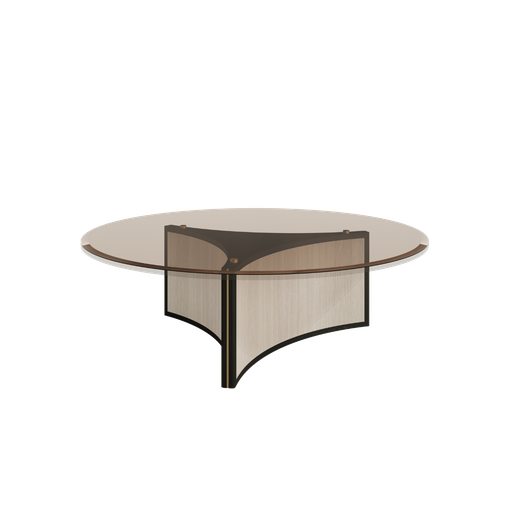 Casa Magna AURA Couchtisch Ø100 · Glas – Ø 100 × 31 cm – Ansicht 1