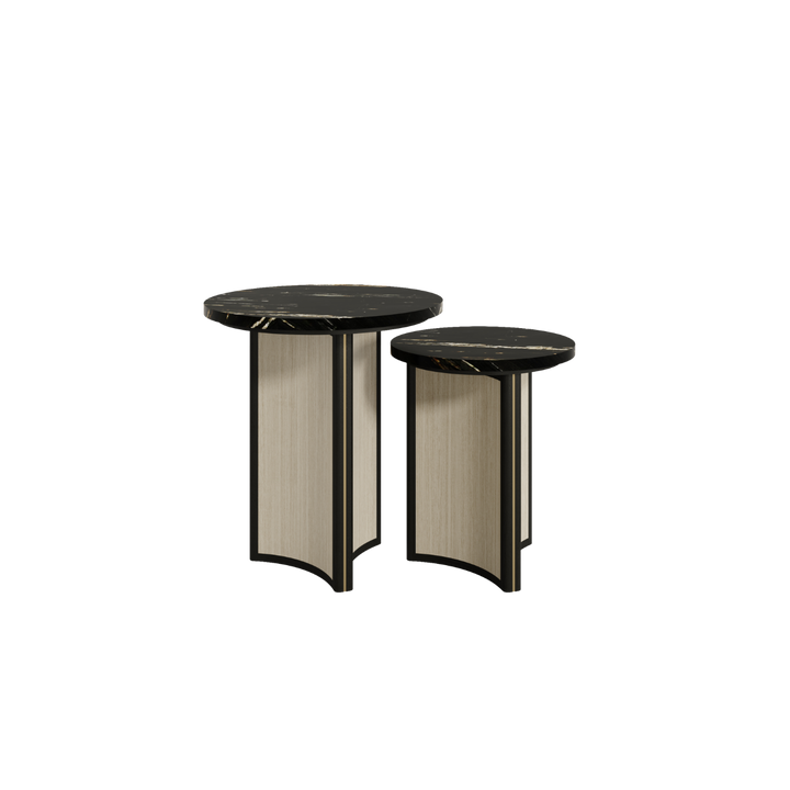 Casa Magna AURA Beistelltisch Glas Ø45 – Ø 45 × 50 cm – Ansicht 1