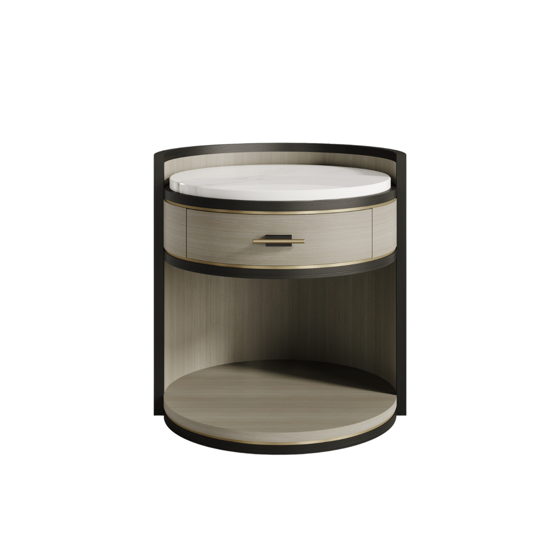 Casa Magna VALERIAN II Nachttisch Wood – Ø 54 × 56 cm – Ansicht 1