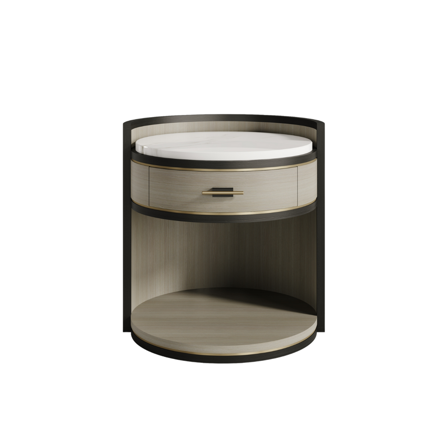 Casa Magna VALERIAN II Nachttisch Wood – Ø 54 × 56 cm – Ansicht 1