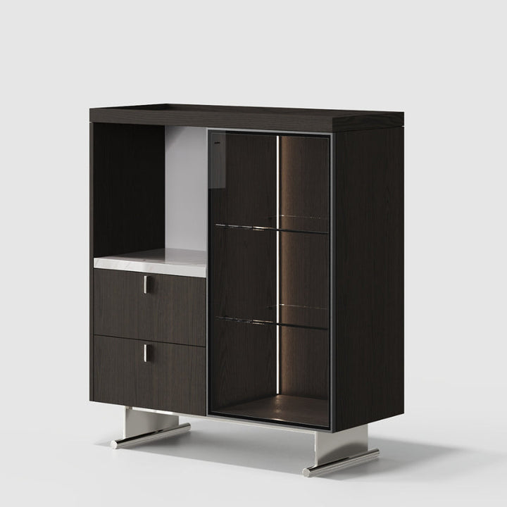 Evanyrouse Blanc Barschrank mit Beleuchtung – Lifestyleansicht 1