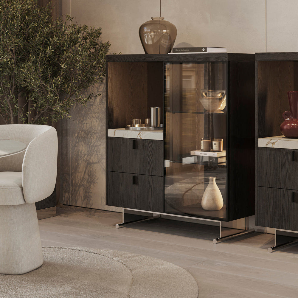 Evanyrouse Blanc Barschrank mit Beleuchtung – Lifestyleansicht 2