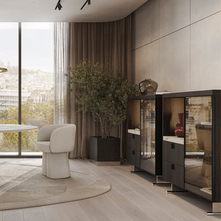 Evanyrouse Blanc Barschrank mit Beleuchtung – Lifestyleansicht 3