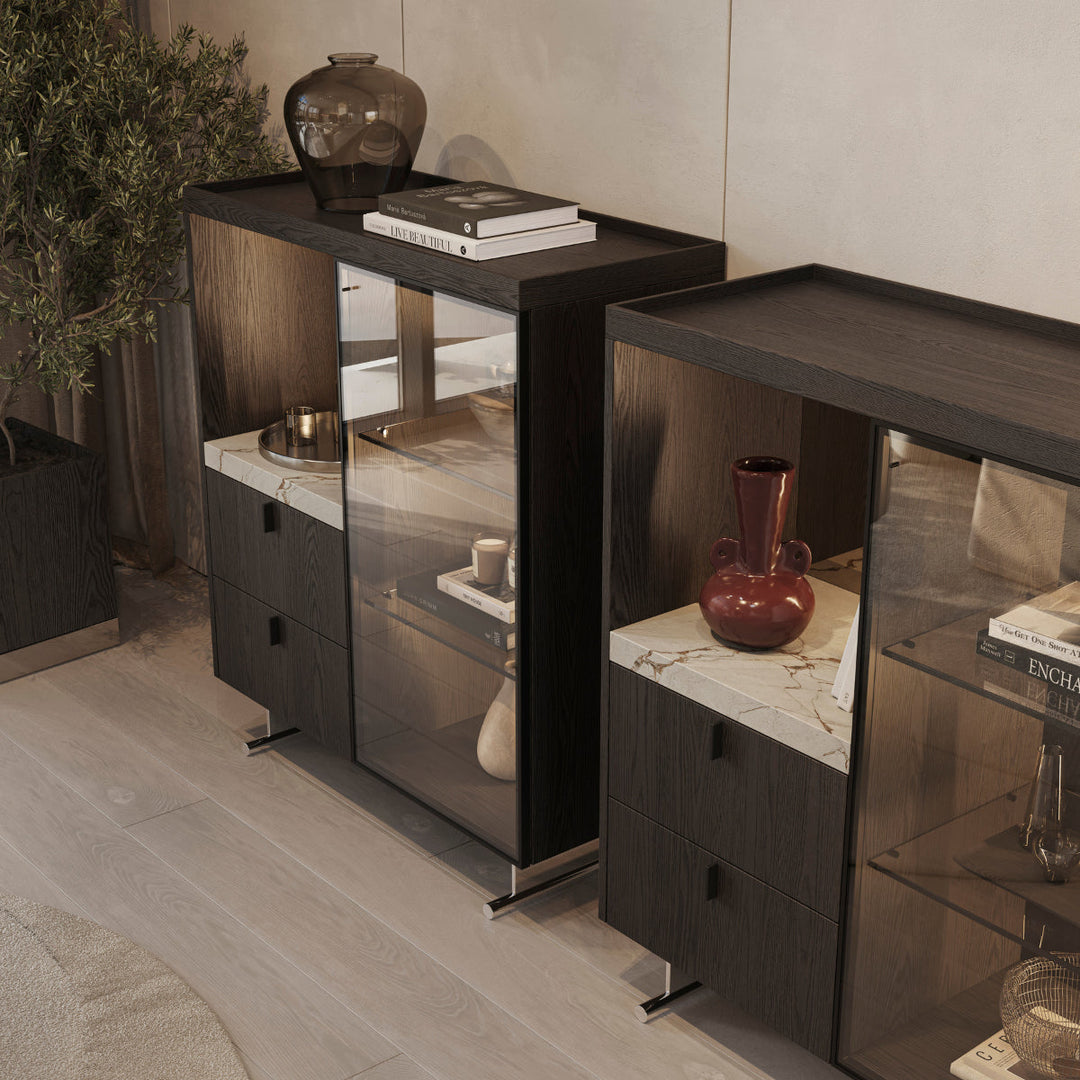 Evanyrouse Blanc Barschrank mit Beleuchtung – Lifestyleansicht 4