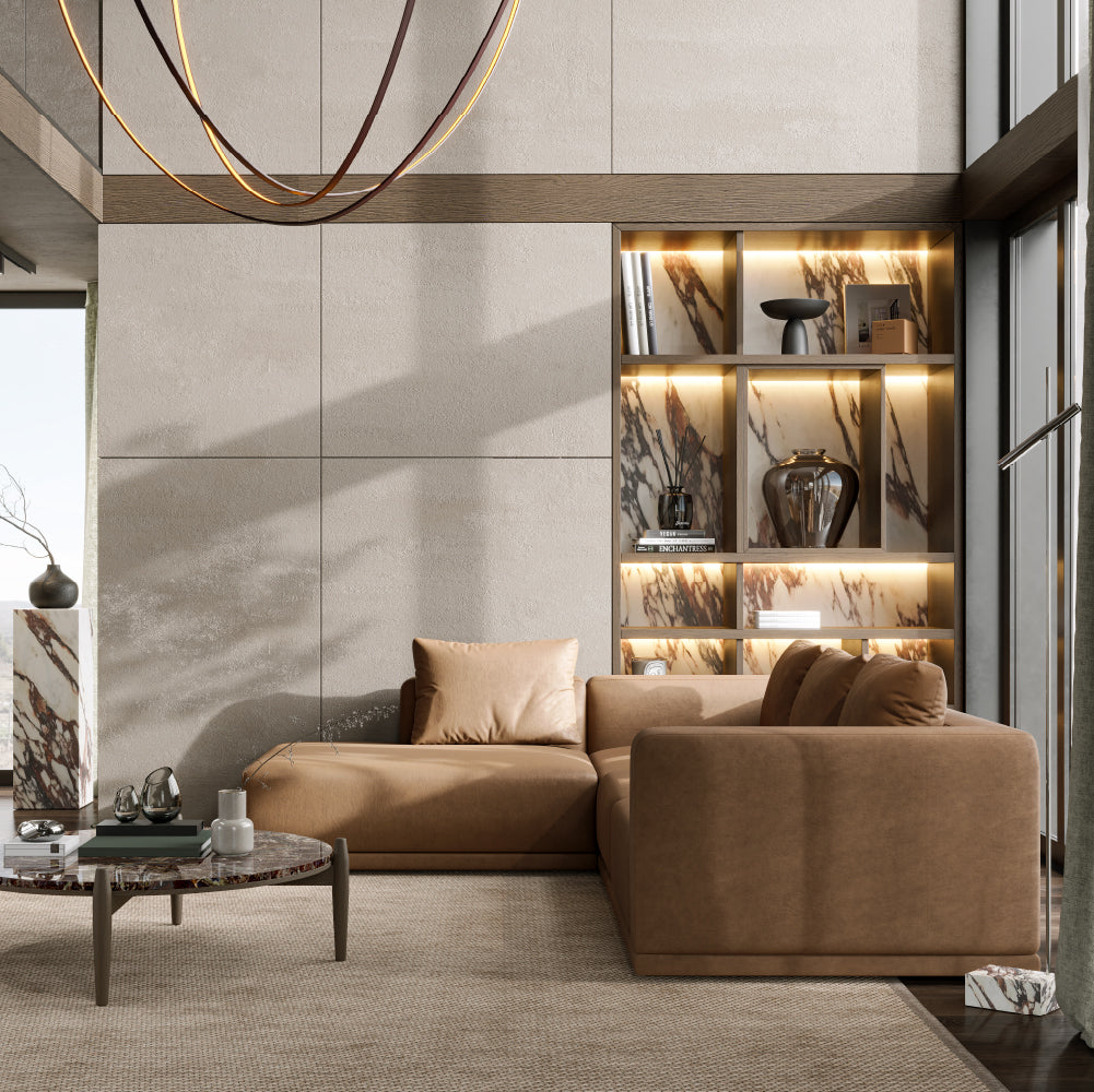 Evanyrouse Colline 3-Sitzer Sofa mit Chaiselongue rechts – Lifestyleansicht 4