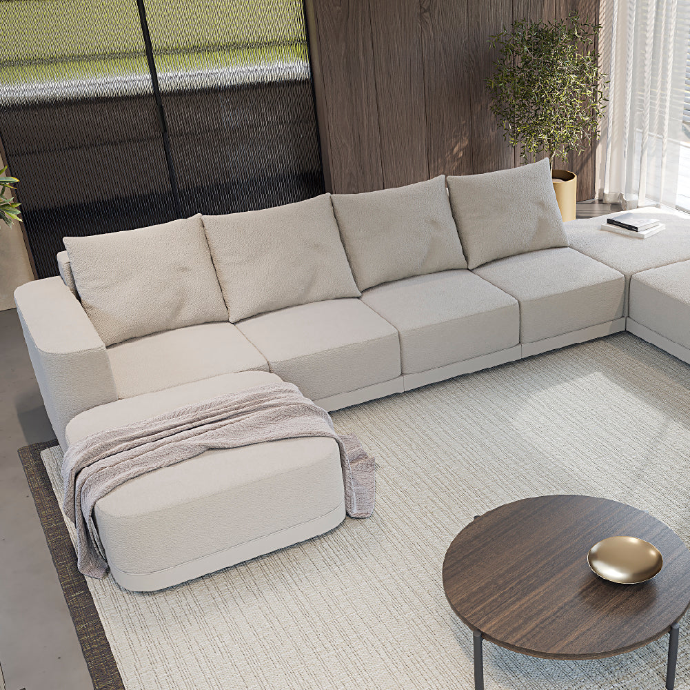 Evanyrouse Rocco 3-Sitzer Sofa + Chaiselongue links – Lifestyleansicht 2
