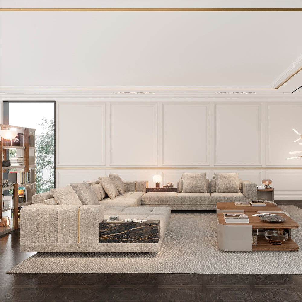 Evanyrouse Vercelli 3-Sitzer Sofa + Chaiselongue rechts – Lifestyleansicht 2