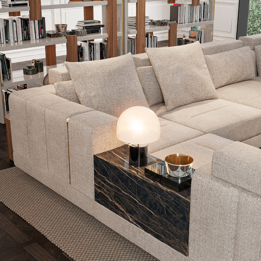 Evanyrouse Vercelli 3-Sitzer Sofa + Chaiselongue rechts – Lifestyleansicht 4
