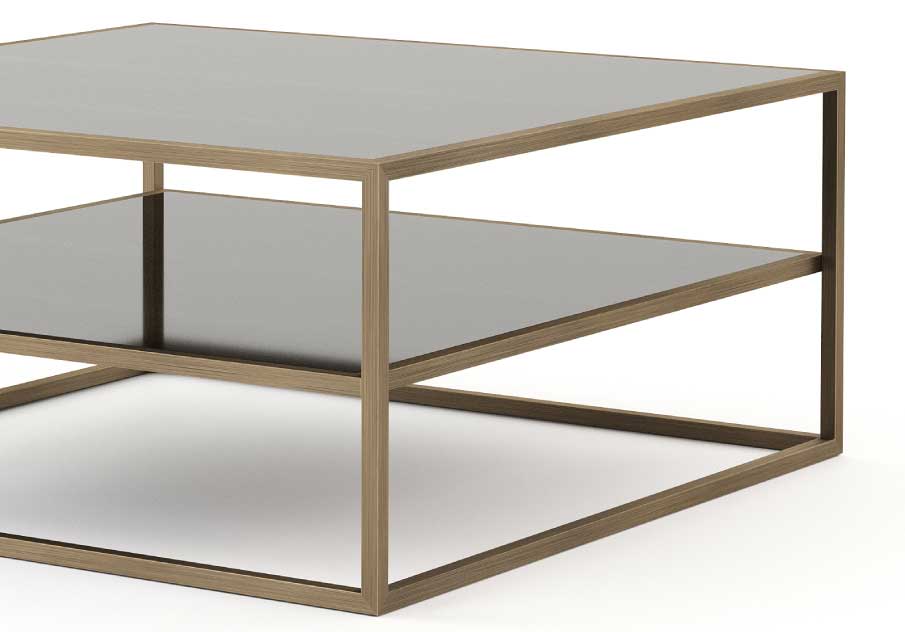 Stylish Club Bridge Couchtisch Detailansicht