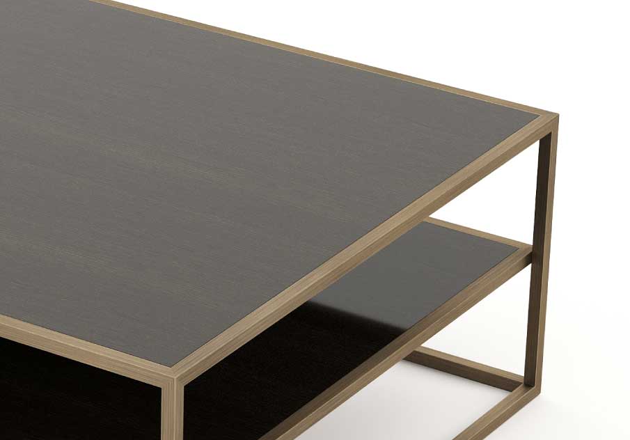 Stylish Club Bridge Couchtisch Detailansicht